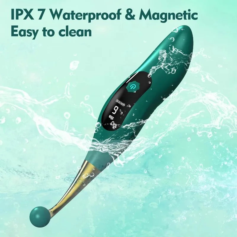 Clitoral Vibrator 9 Frequency Vibrators Modes G-Spot Vagina Nipple Stimulation LCD Screen Display Female Stimulation Orgasm