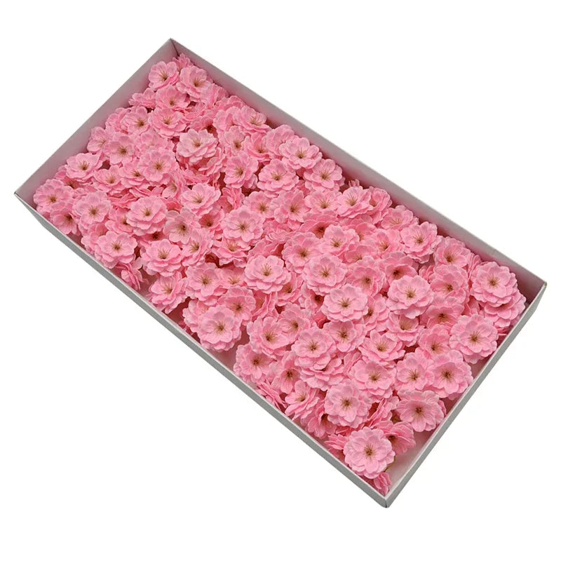 Romantic Cherry Blossom Artificial Flowers for Wedding DIY Decoration 25pcs/lot