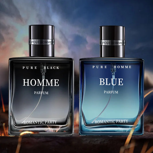 Pure Homme Blue Parfum Romantic Party 30ML Pure Black  Sunshine Confident Men's Long-lasting Delicate Cologne Perfume