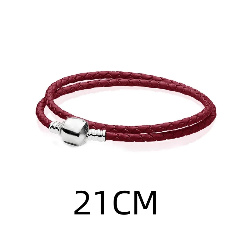 2024 925 Silver Plated Valentine's Day gift for lovers Pendant Charms it Original Bracelet For Women DIY Fashion Jewelry Making