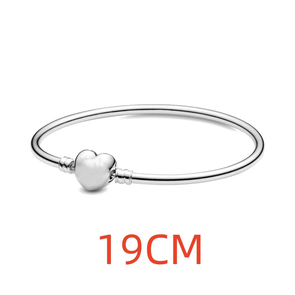 2024 925 Silver Plated Valentine's Day gift for lovers Pendant Charms it Original Bracelet For Women DIY Fashion Jewelry Making