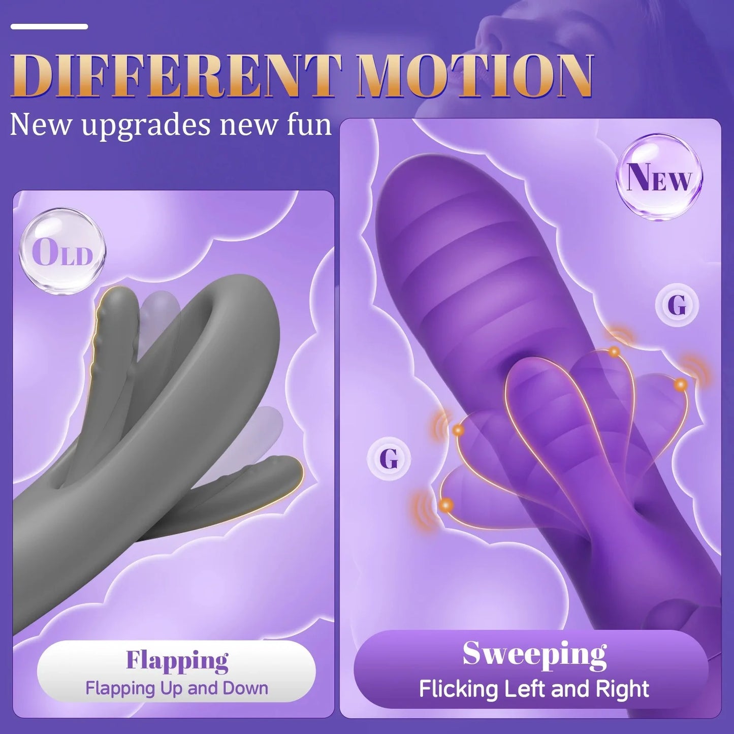 Women's Vibrating Massager G Spot & Clitoral Stimulator 3 in 1 with 5 Function Modes Couples' Intimate Toy Features LCD Display