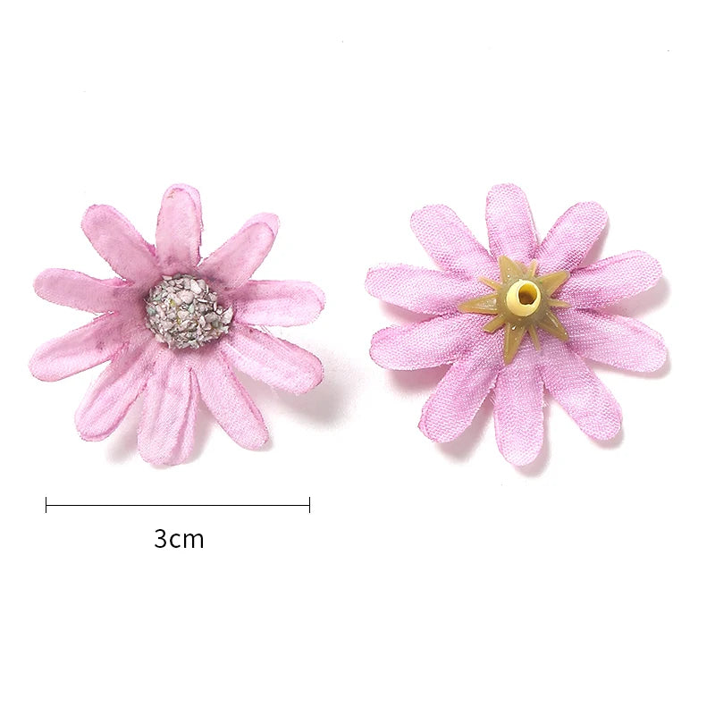 30/50Pieces 3cm Silk Rose Artificial Flowers Heads Fake Flowers for Home Decor Room Wedding Decoration DIY Garland Accessories