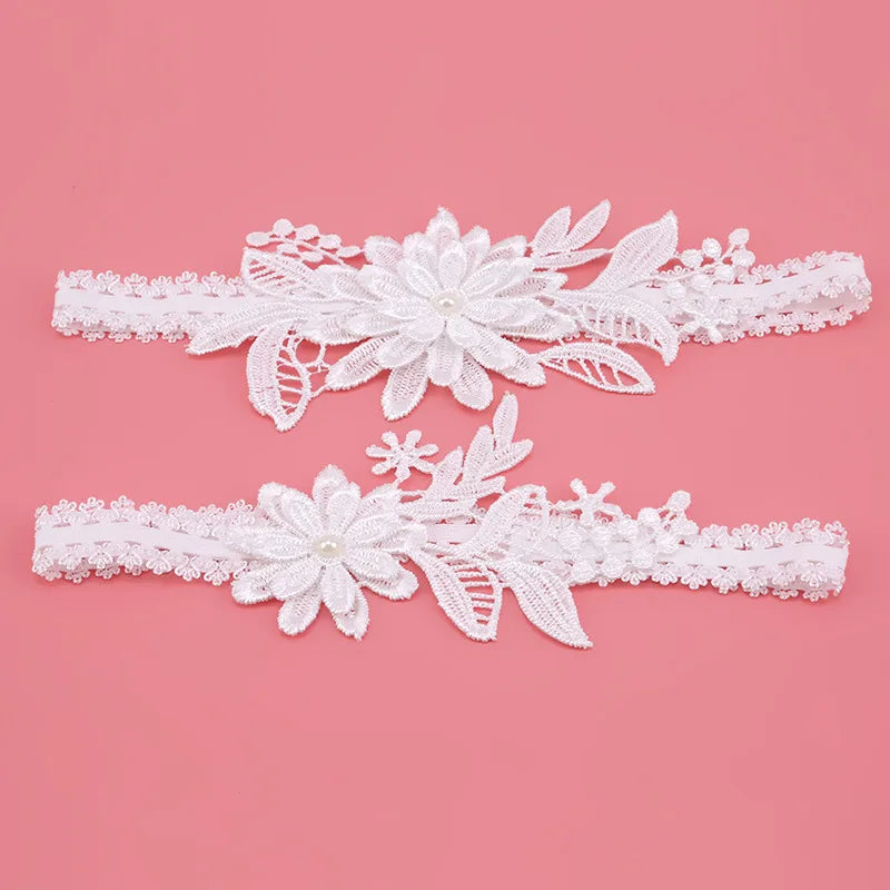 Wedding Garter Sexy Elastic Rhinestone Lace Leg Garter Belt with Ribbon Bow Suspender Thigh Harness For Bride Party Wedding Gift