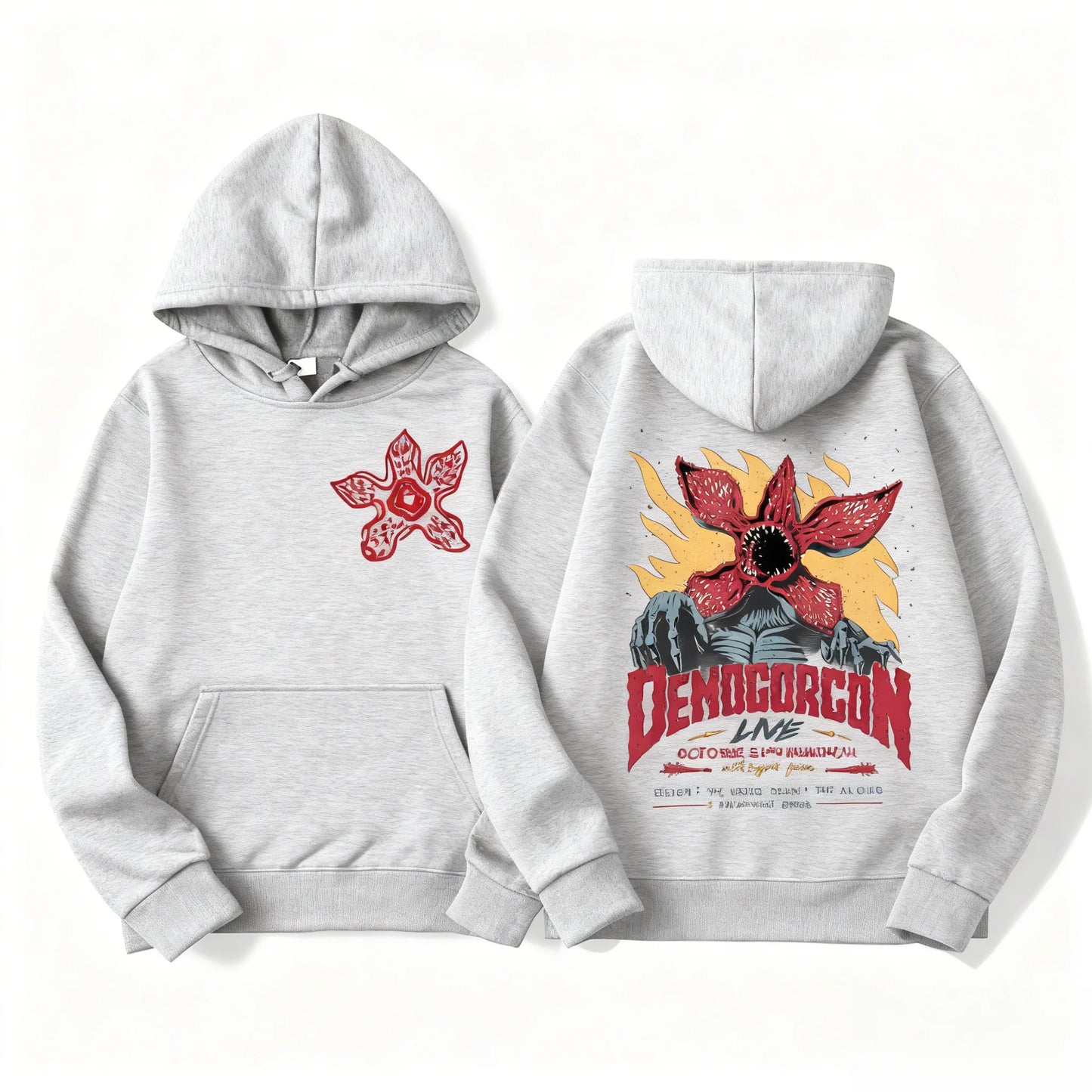 Eddie Munson The Demogorgon Hoodie Men Women Cannibal Flower Monster Print Hooded Sweatshirt Harajuku Fashion Gothic Streetwear