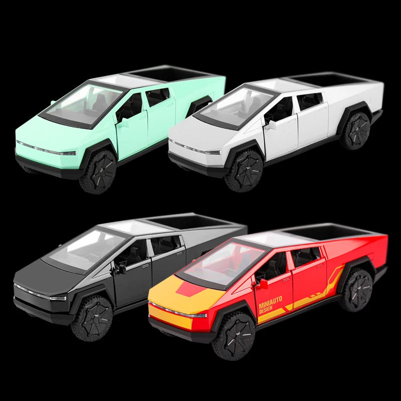 1:32 Cybertruck Pickup Alloy Car Model Diecasts Metal Toy Off-road Vehicles Car Model Simulation Collection Kids Gifts
