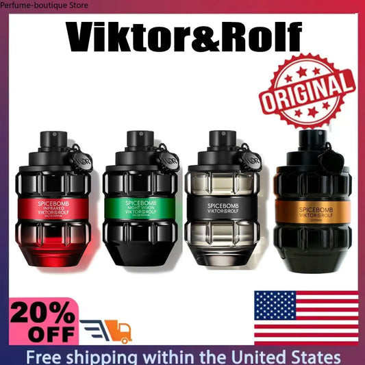 Spicebomb Extreme by Viktor & Rolf 3.04 oz EDP Cologne for Men Series Eau de Parfum Notes of Bergamot Citrus 4Style for choose