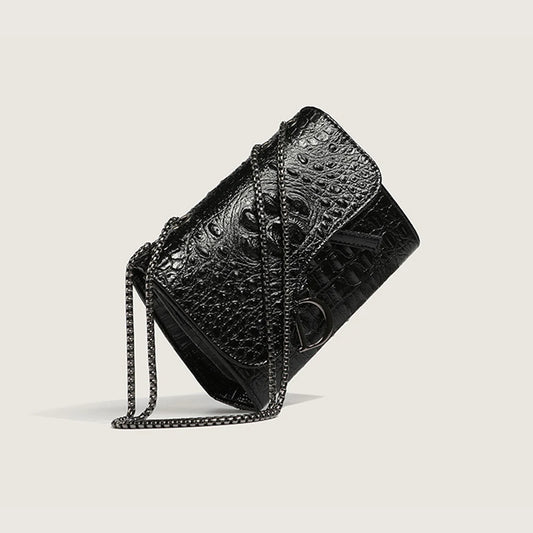 2025 Fashion Crocodile Pattern Chain Crossbody Bag Shoulder Bag Summer New Small Square Bag