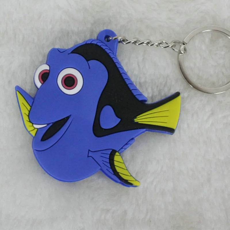 Cartoon Disney Cute Finding Nemo Dory Nemo Keychain Double Sided Keyring Pendant Bag Accessories Keyholder Car Key Chain Toys