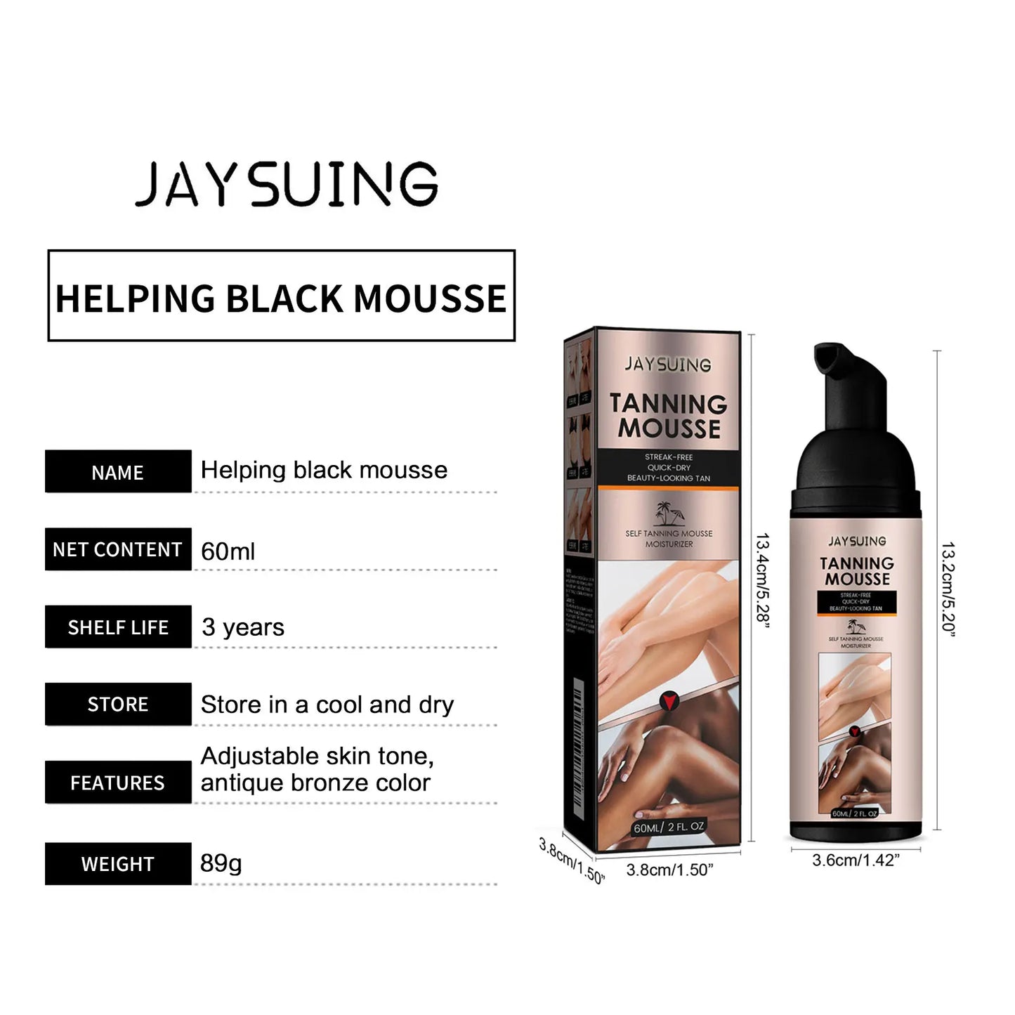 Tanning Cream Fake Tan Sunless Brown Body Boosting Bronzing Skin Shine Protect Sunbathing Moisturiser Natural Self Tanner Mousse