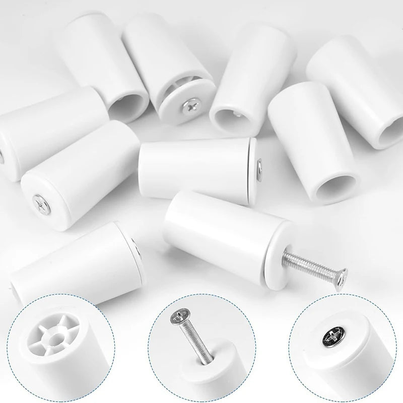8Pcs White Blinds Stops Curtain Blinds Stopper Accessories Rolling Shutters Parts Blind Stoppers Repair For Window Bumper Parts
