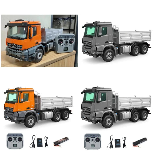 6*6 New Kabolite 5702 RC Dump Truck RTR 1/14 Scale 2.4G Remote Control Vehicle Dumper Tipper Car Light Sound Model Toy for Adult