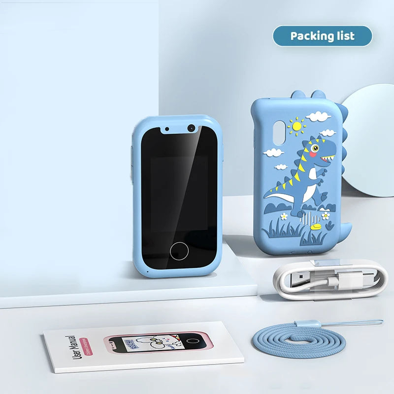 2.8 Inch Kids Smart Phone Touchscreen Dual Camera HD Photo Video Music Player Toys For Kids Unicorns Christmas Birthday Gift