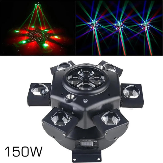 150W Moving Head Beam Light RG Laser Stage Light Strobe DMX Controller DJ Disco Light RGB Rotating Party Christmas lights Bar
