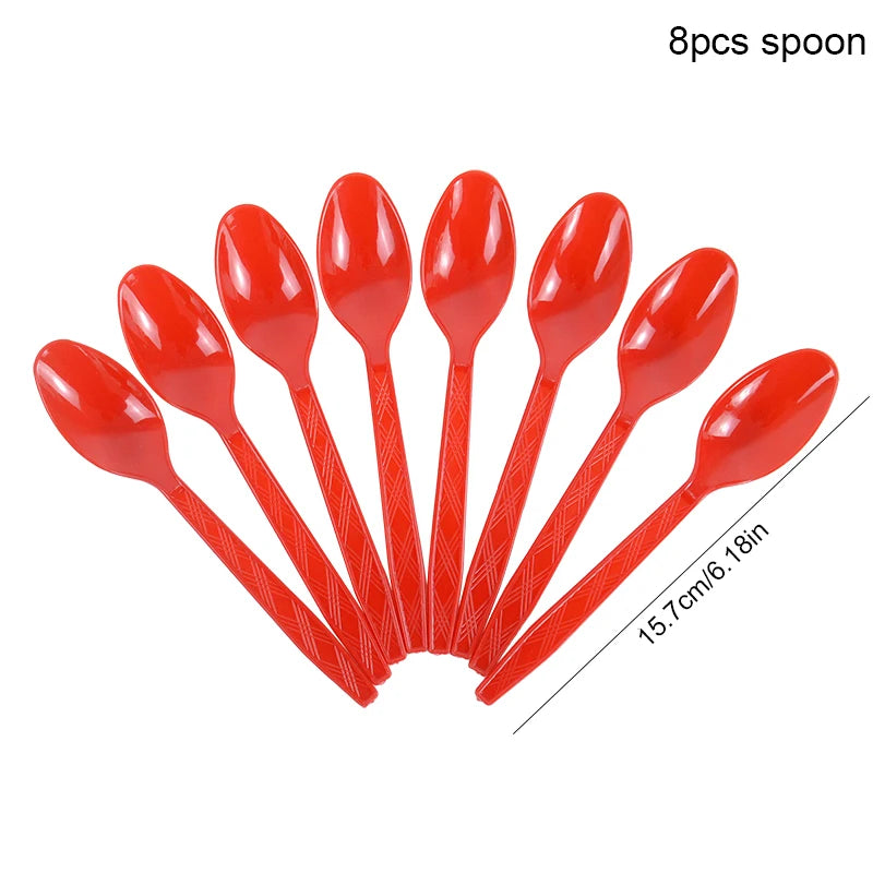 Love Heart Disposable Tableware for Wedding Valentine's Day Tableware Anniversary Birthday Party Paper Plates Cups Tablecloth