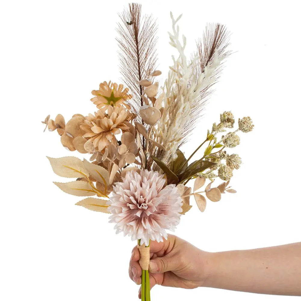 1/3pcs Artificial Flowers Silk Reed Chrysanthemum Wedding Bridal Bouquet Diy Gift Home Vase Courtyard Festival Garden Arch Decor