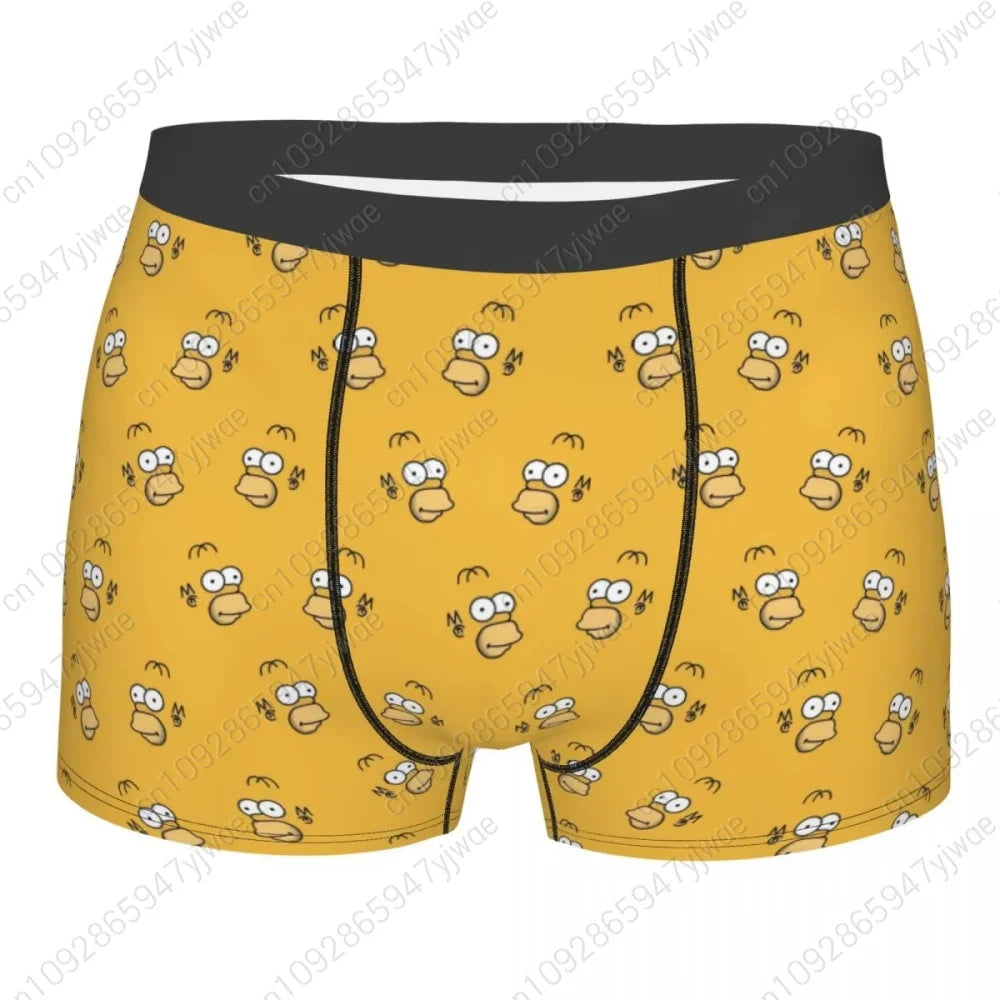 Summer Men's Cool S-Simpsons Boxers Shorts Panties Men's Underpants Stretch Animated Sitcom Briefs Underwear Shorts men clothing
