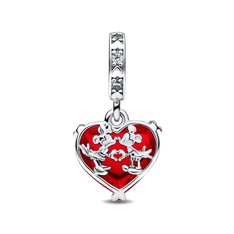2024 925 Silver Plated Valentine's Day gift for lovers Pendant Charms it Original Bracelet For Women DIY Fashion Jewelry Making
