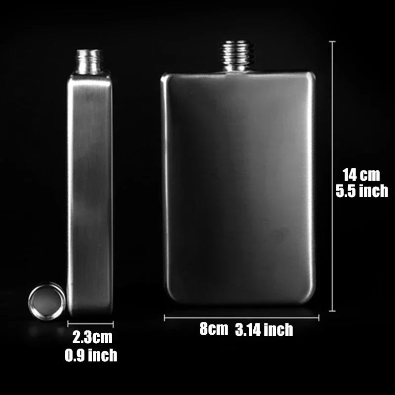 9 oz Portable Wine Hip Flask Stainless Steel Wine Pot Camping Square Flagons Whisky Bottle