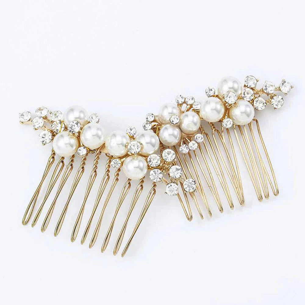 Wedding Hair Combs Hairpins Clips for Bride Women Girls Hair Jewelry Accessories Bling Rhinestone Headpiece Hair Styling Jewelry