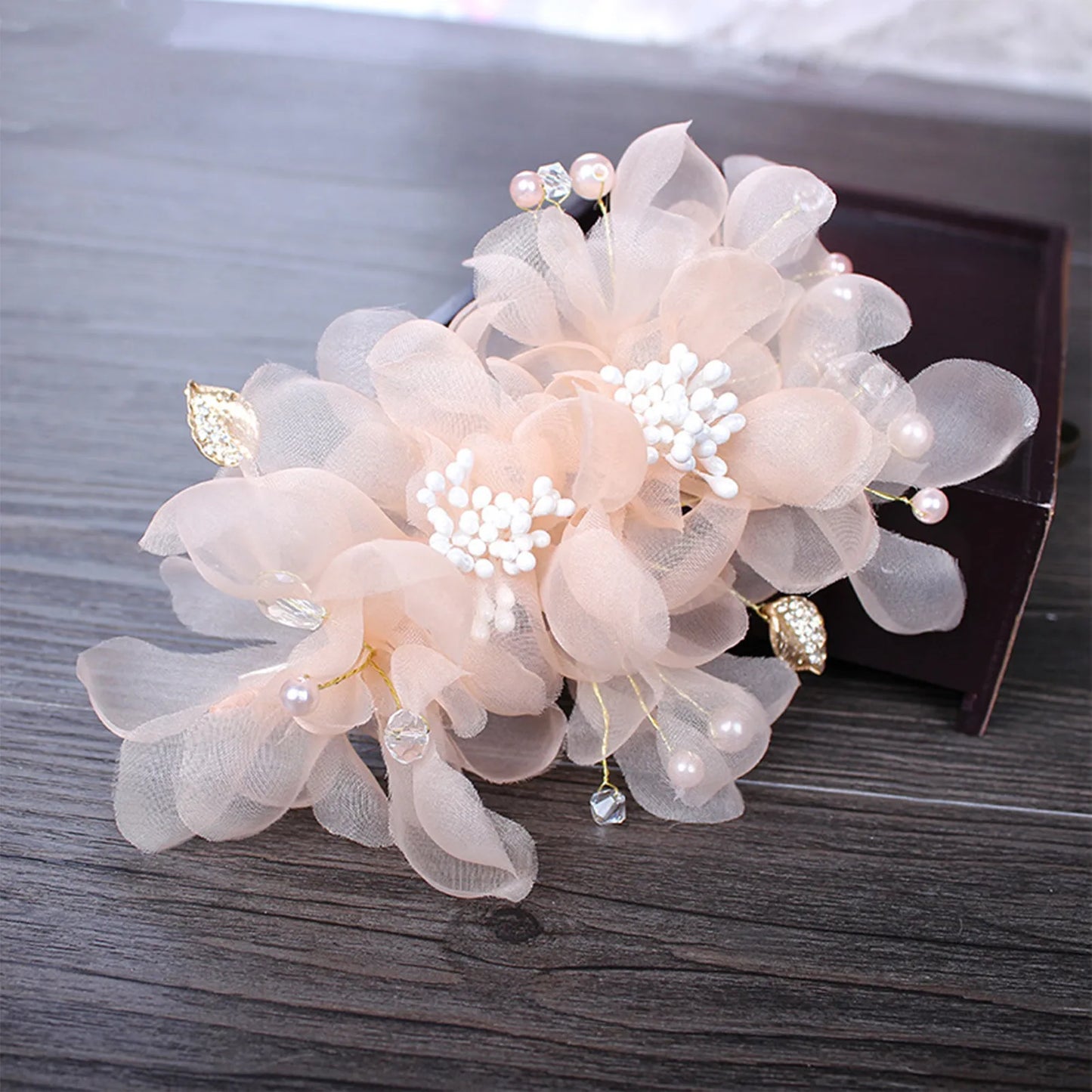 Bridal Headwear Wedding Hair Accessories Flower Headband Wedding Hair Jewelry Prom Hair Vine Gold/Silver Color Flower Tiara ML