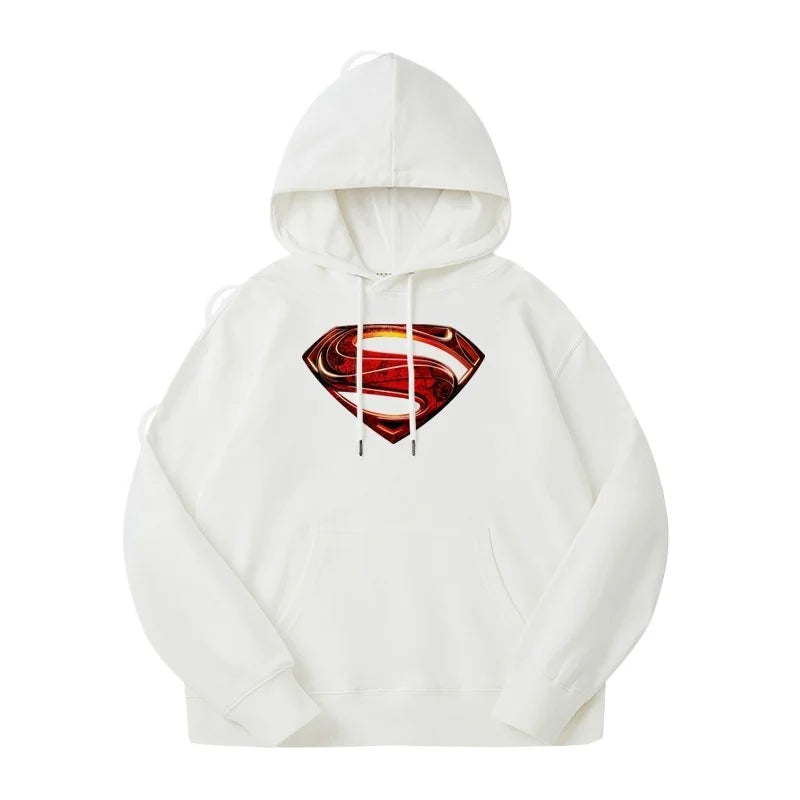 Comic book superhero superman hooded sweater men's clothes can be matched in all seasons