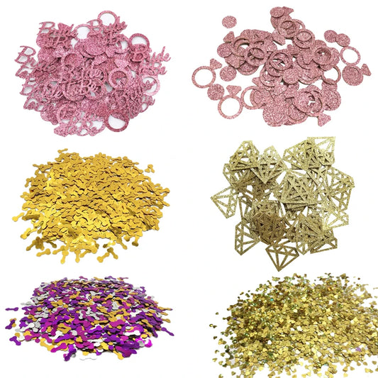 1Bag Bride To Be Diamond Ring Heart Willy Paper Confetti Bachelorette Party Bridal Shower Valentine's Day Wedding Decor Supplies