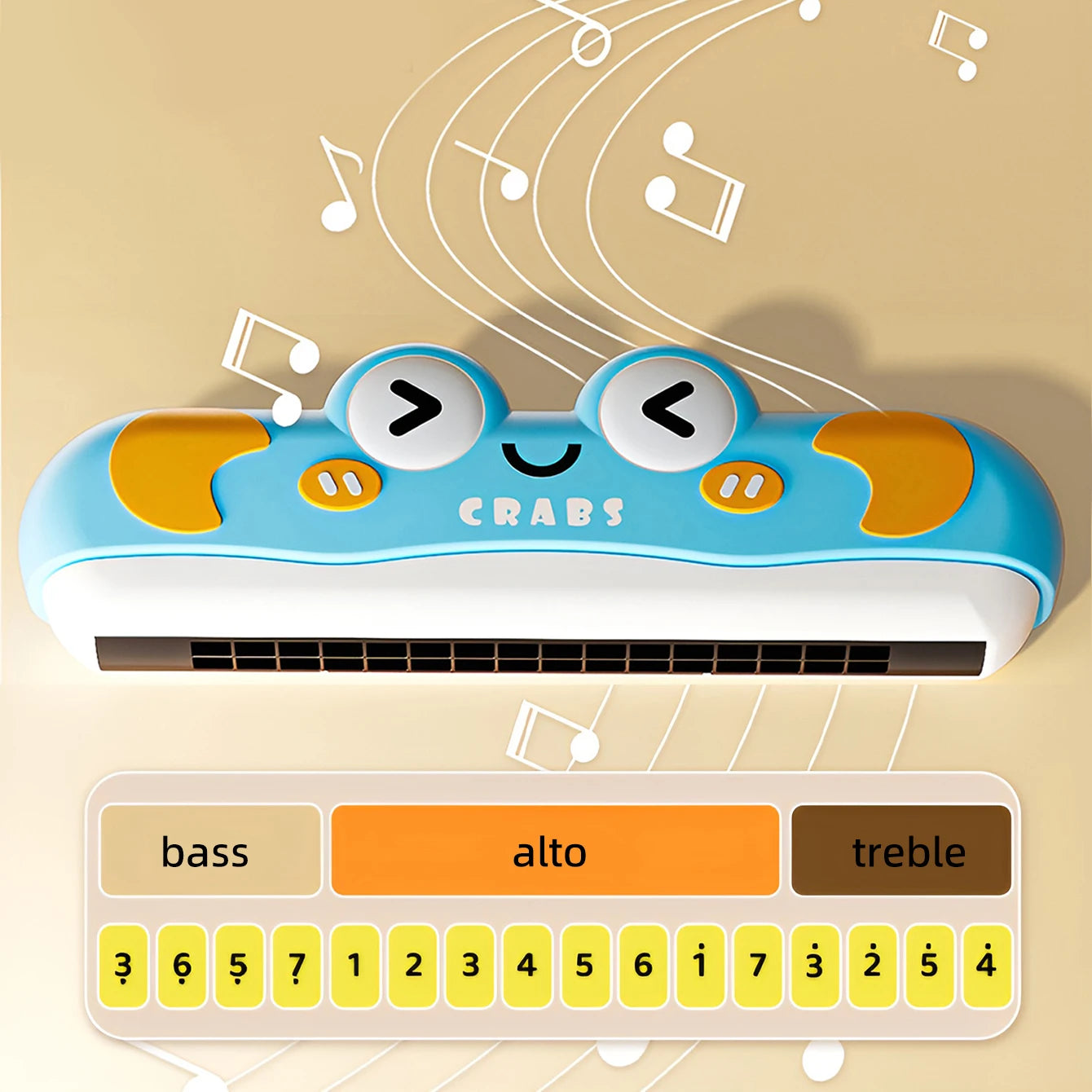 Children's infant harmonica musical instrument that can be blown - toy beginner-level harmonica for beginners.