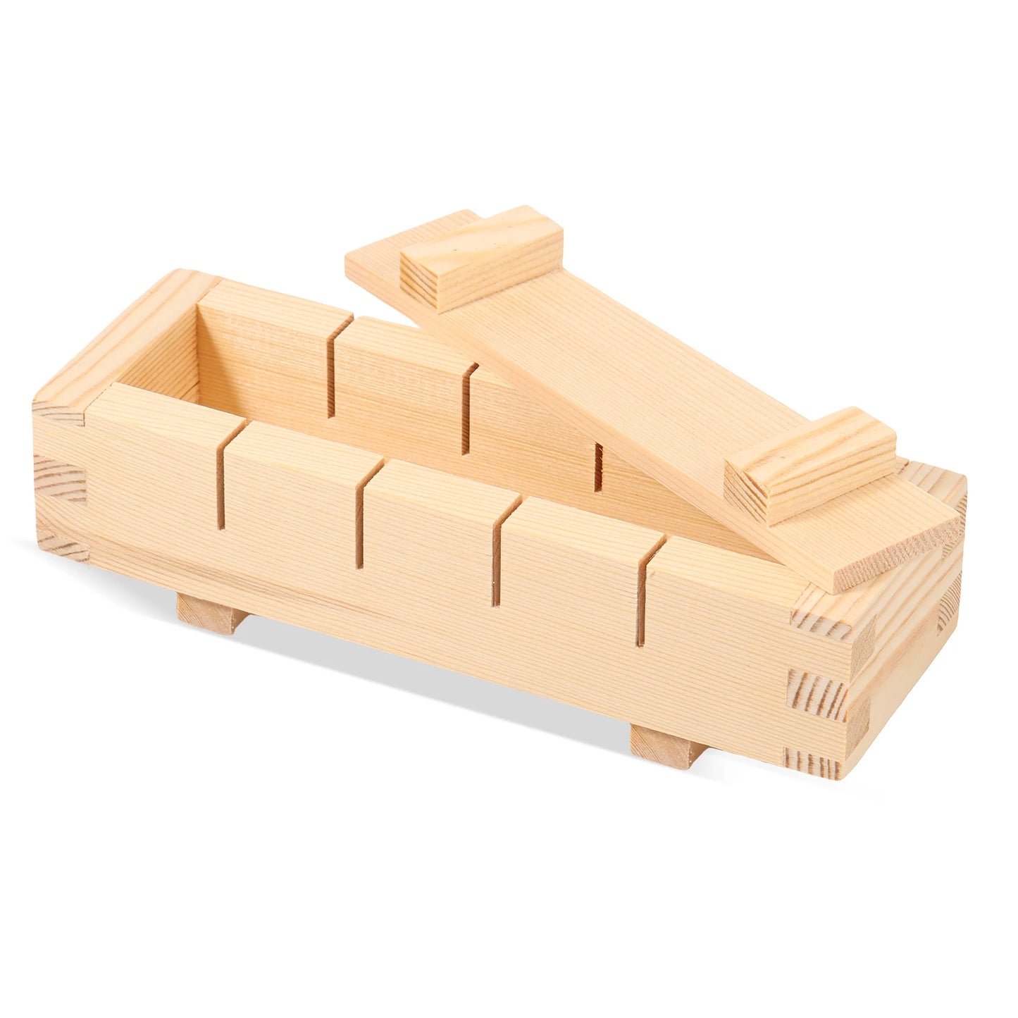 Sushi Maker Equipment Kit Wood Kimbap Sushi Rolls Mold Square shaped Sushi Making Tools Cake Roll Mold Sushi Rice Roll