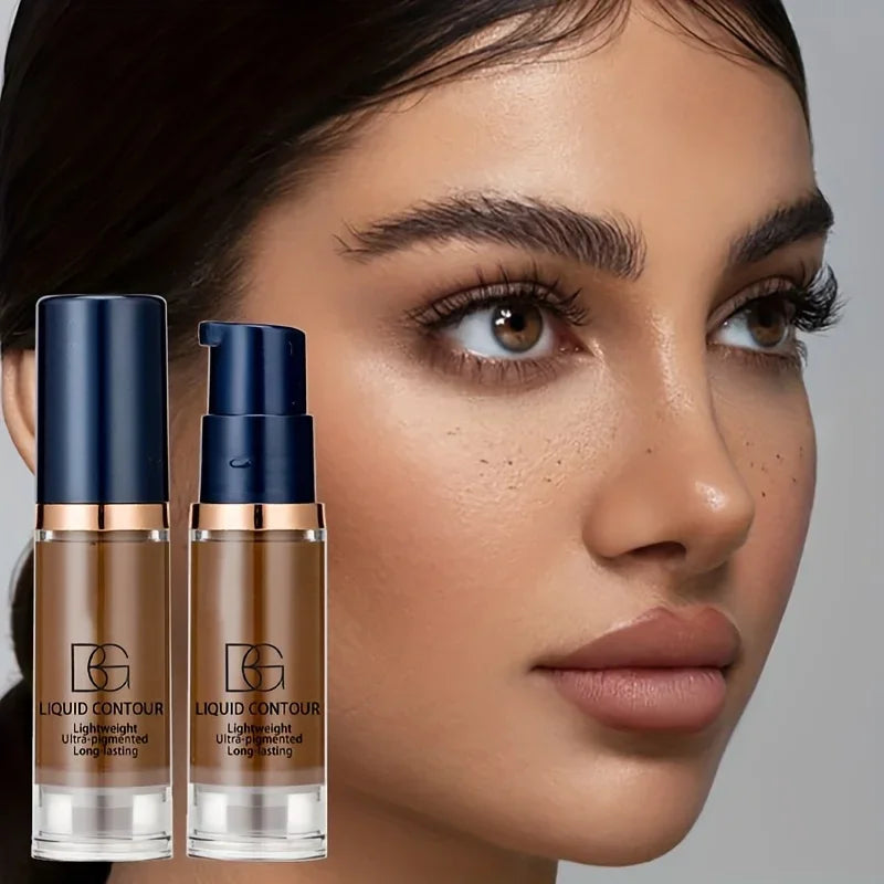 2 Colors Liquid Contour Cream, Long-Lasting Matte Effect, Silky And Waterproof Texture, Matte Effect, Face Bronzer, Face Makeup