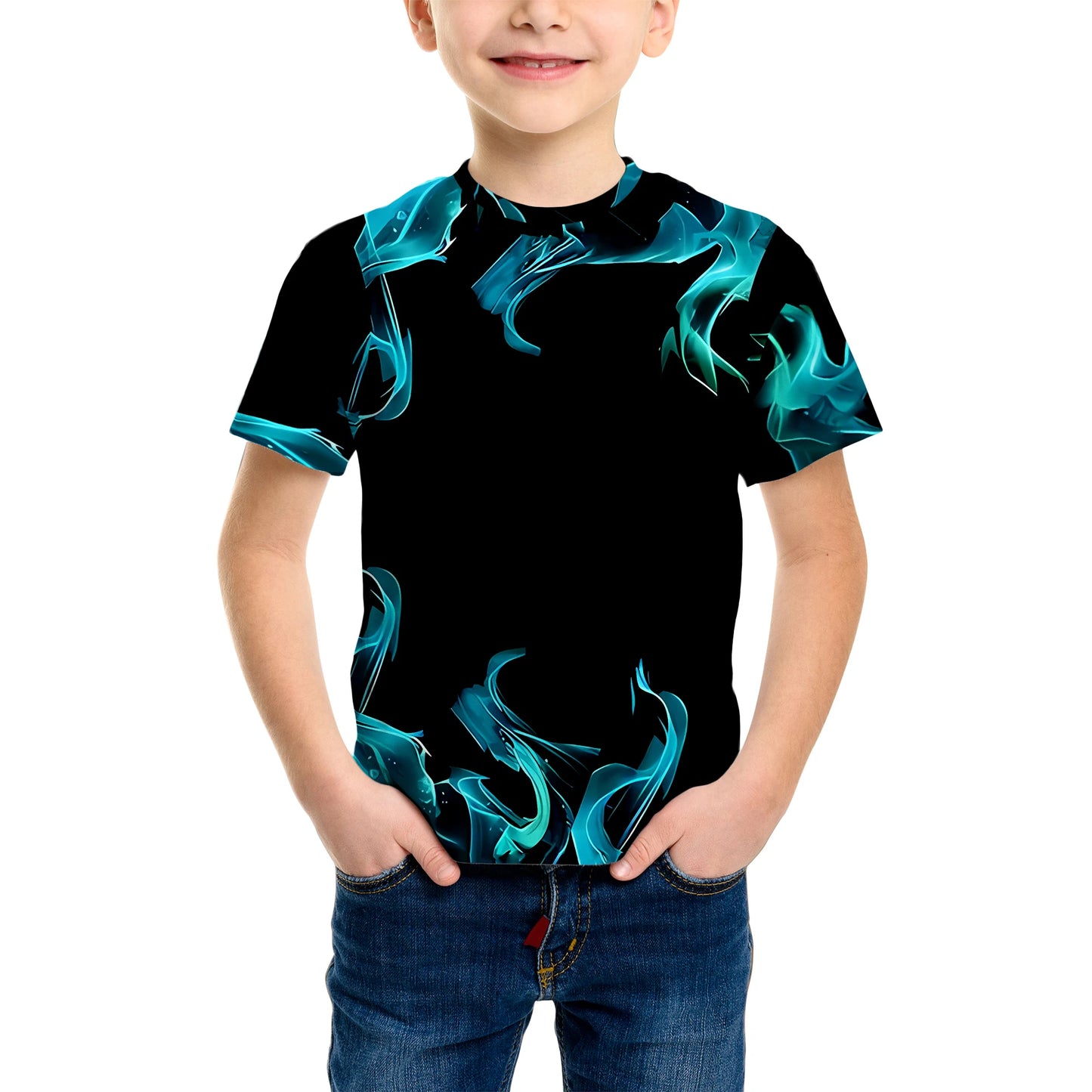 Casual Game Pattern Children's T-Shirt Boy Tops Baby Summer Short Sleeve Clothes Kids 3-12 Years Tees Novelty Children T-Shirt