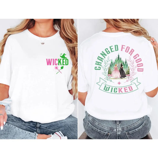 Wicked Change for Good Shirt Defy Gravity Broomstick Magic Wand Wizard Movie Fan T-Shirt Wicked Musical Fans Gift Tshirt Women T
