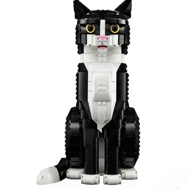 1710pcs  Hot Toy Ideas Cute Cartoon Cat Tuxedo Cat 21349 Building Blocks Assemble Puzzle Model For Birthday Christmas Gift