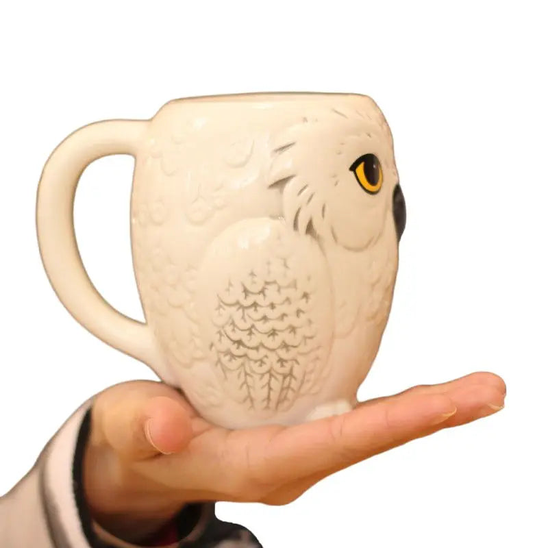 Harry Potter Three-Dimensional 3d Relief Mug Hedwig Owl Mug Admission Notice Messenger Ceramic Cup Owl Mug Office Coffee Cup