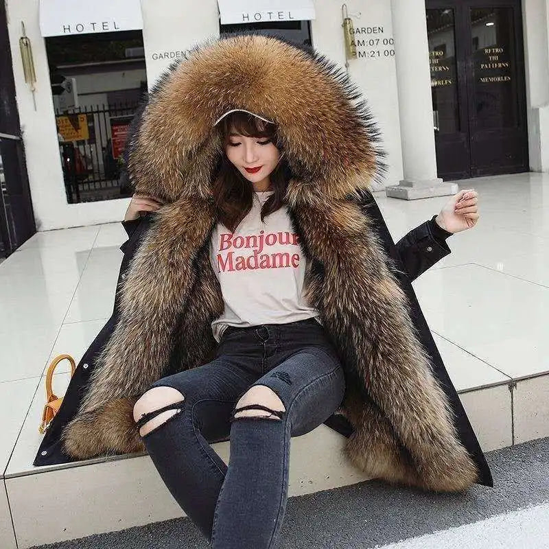 Women Faux Fox Fur Jackets Hoodies Loose Long Sleeve Coats Zipper Button Jacket Streetwear Furry Midi Length Coat Autumn Winter