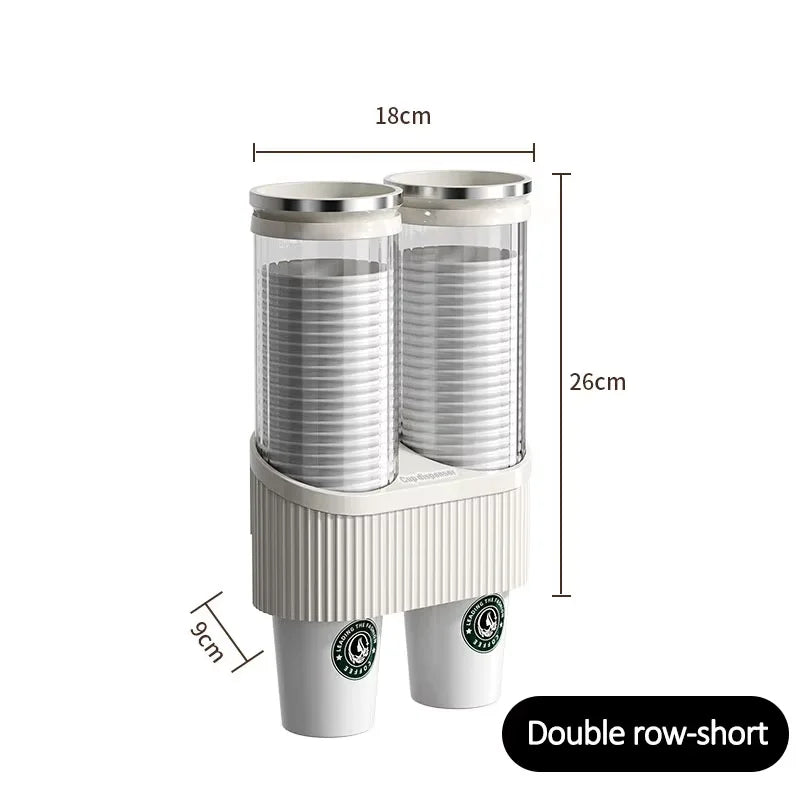 Water Cup Storage Bar Counter Rack Disposable Cup Cup Holder Wall Mounted Water Dispenser High-end Paper Cup Holder