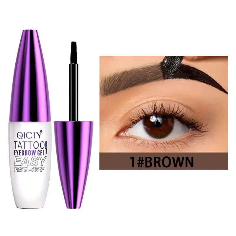 Peel-Off Eyebrow Gel, Long-Lasting Waterproof & Sweatproof, Quick-Dry Tint Gel for Perfect Brows