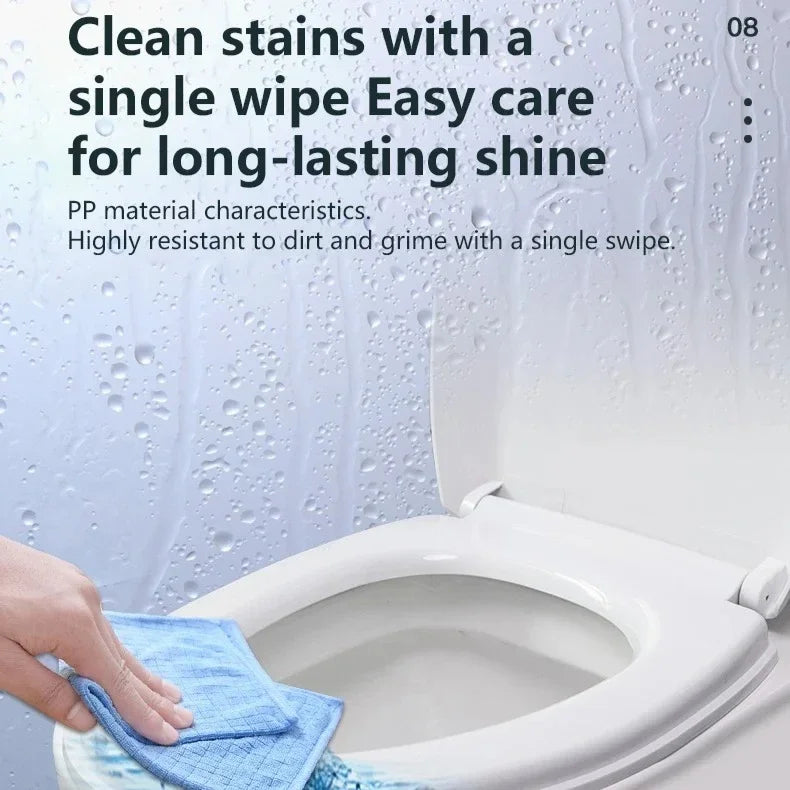 Adjustable Thickened Toilet Cover PP Slow Lowering Toilet Cover General Purpose Old Style V-U Square O Toilet Cover 1PC