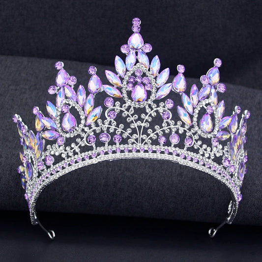 Baroque Tiara Crown for Wedding Brides Large High Tiara Headpiece Bridal Party Pageant Bridal Crown Hair Jewelry Accessories