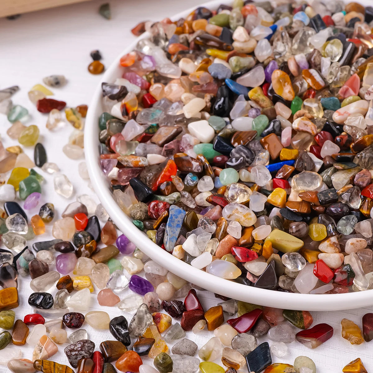 100g Natural Stones Mixed Crystal Material Crystal Gravel Stone Chips Ore Minerals Reiki Specimen Gemstones Aquarium Decoration