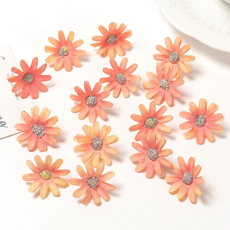 30/50Pieces 3cm Silk Rose Artificial Flowers Heads Fake Flowers for Home Decor Room Wedding Decoration DIY Garland Accessories