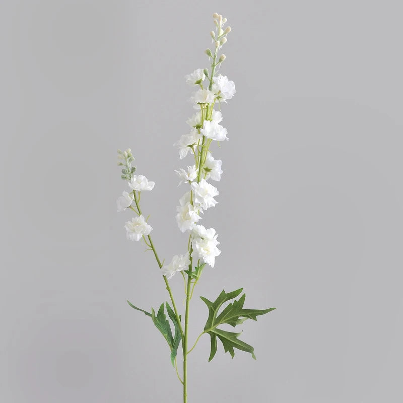 YeeNanee 32" Long Delphinium Artificial Flowers White Larkspur Silk Flowers Bulk for Tall Vase Wedding Arrangements Home Decor