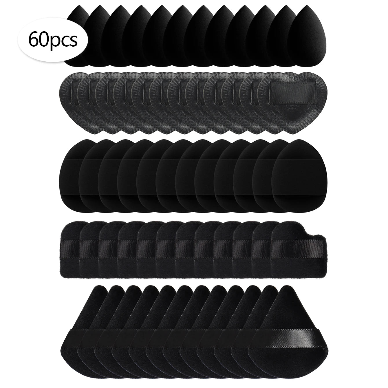 15/30/60 Mini Makeup Sponge Powder Puff Beauty Sponge for Makeup Concealer Liquid Foundation Face Cosmetic Puff Makeup Sponge