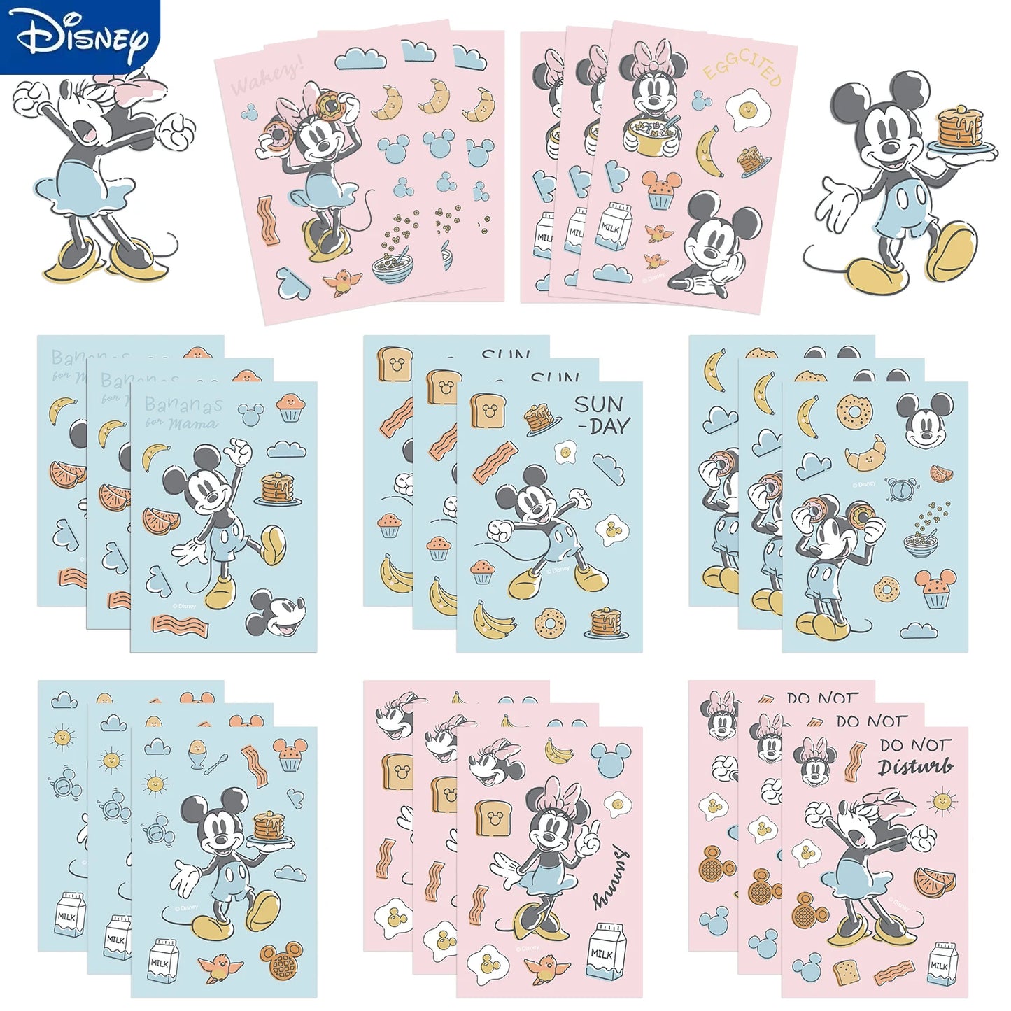 8/16/32Pcs Disney Cute Cartoon Mickey Mouse Graffiti Sticker DIY Laptop Scrapbook Phone Luggage Bottle Children's Stickers Toy