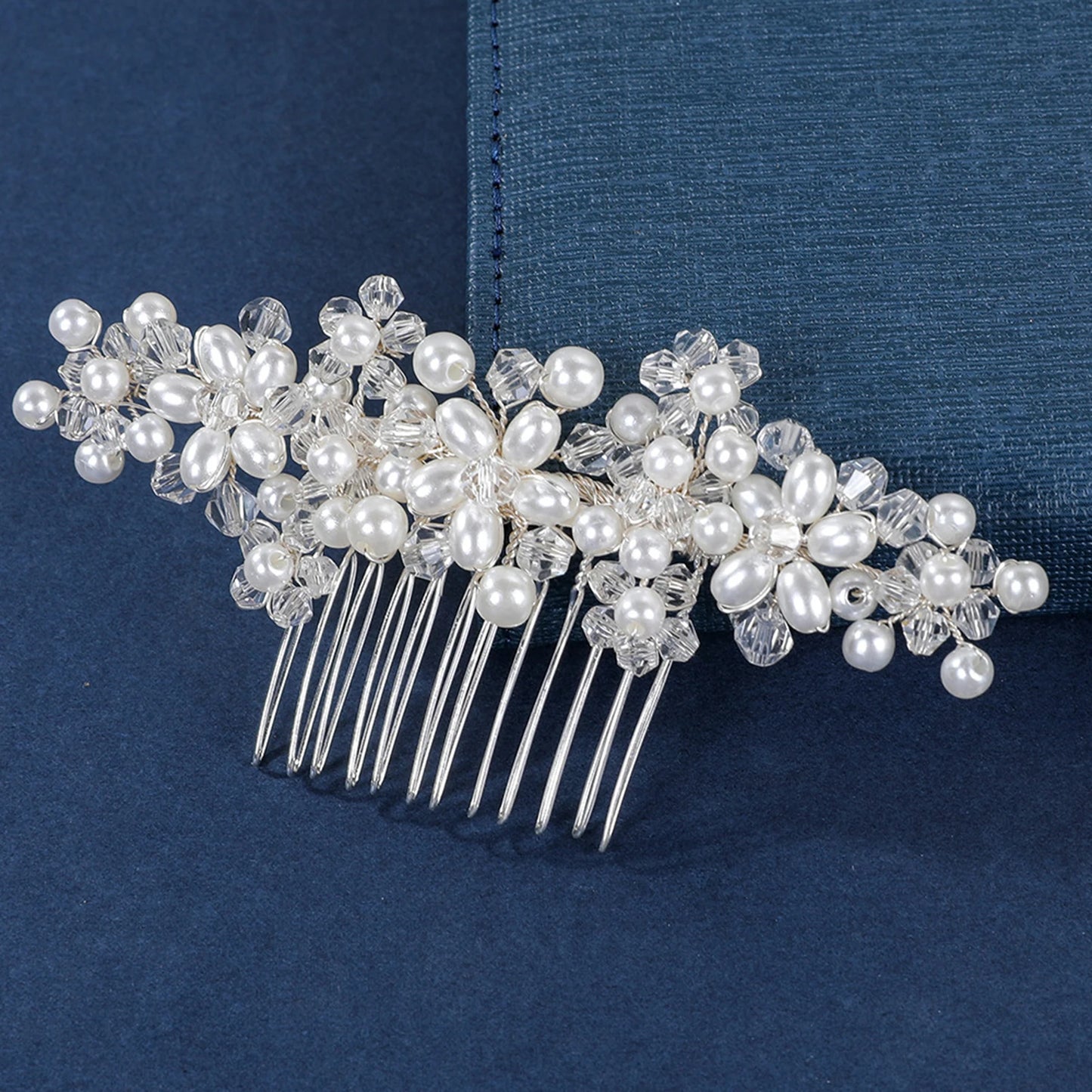 Wedding Hair Combs Hairpins Clips for Bride Women Girls Hair Jewelry Accessories Bling Rhinestone Headpiece Hair Styling Jewelry