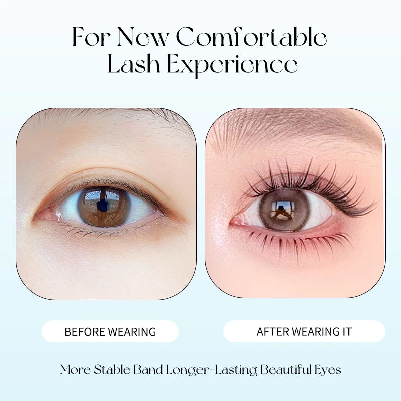 80 Clusters Reusable False Lashes Self-Adhesive No Glue Individual Soft Lashes for Natural Volume Look Makeup Girls