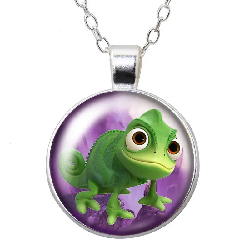 Enrolados Tangel Princess Rapunzel Round Photo Glass cabochon silver plated/Bronze/Crystal pendant necklace jewelry