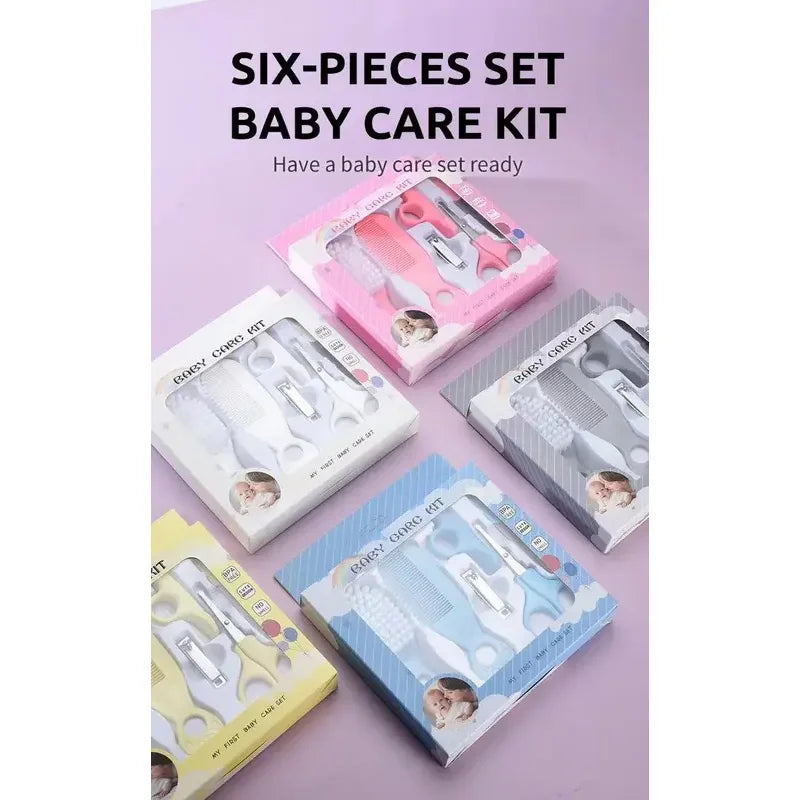 Baby Grooming Kit Baby Care Set BPA Free Cute Design Comb Brush Nail Clippers Scissors Safe Newborn Infant Grooming Tools