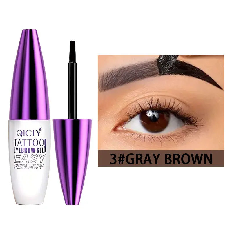 Peel-Off Eyebrow Gel, Long-Lasting Waterproof & Sweatproof, Quick-Dry Tint Gel for Perfect Brows