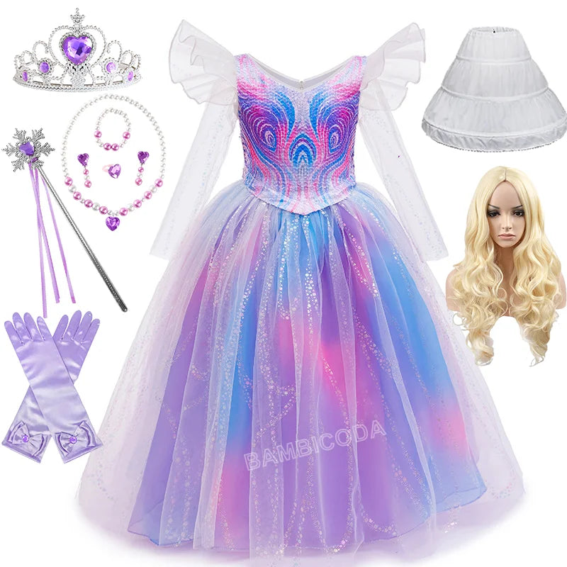 The--Wicked Glinda Elphaba Cosplay Costume Glinda Pink Princess Dress Costume For Girl Party Cosplay Movie Party Witch Clothing